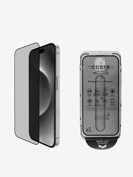 Guess Tvrzené Sklo 2.5D PRIVACY pro iPhone 16 Black Ovitek za telefon