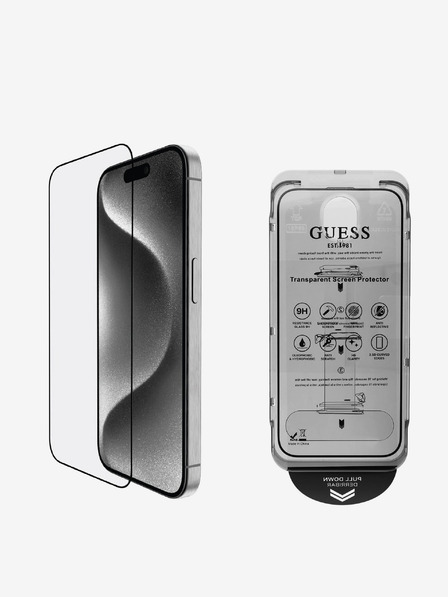 Guess Tvrzené Sklo 2.5D pro iPhone 16 Black Ovitek za telefon