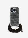 Guess IML 4G Printed Crossbody Popruh Zadní Kryt pro iPhone 16 Pro Max Brown Ovitek za telefon