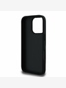 Guess PU Grained 4G Metal Logo Zadní Kryt pro iPhone 16 Pro Black Ovitek za telefon