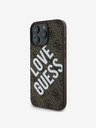 Guess PU Leather 4G Big Love Logo MagSafe Zadní Kryt pro iPhone 16 Pro Max Brown Ovitek za telefon