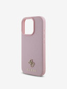 Guess PU Grained 4G Small Metal Logo MagSafe Zadní Kryt pro iPhone 16 Pro Pink Ovitek za telefon