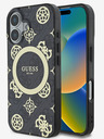 Guess IML 4G Peony MagSafe Zadní Kryt pro iPhone 16 Black Ovitek za telefon