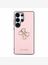 Guess PU Grained 4G Metal Logo Zadní Kryt pro Samsung Galaxy S25 Ultra Pink Ovitek za telefon