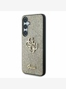 Guess PU Fixed Glitter 4G Metal Logo Zadní Kryt pro Samsung Galaxy S25+ Gold Ovitek za telefon