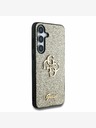 Guess PU Fixed Glitter 4G Metal Logo Zadní Kryt pro Samsung Galaxy S25+ Gold Ovitek za telefon