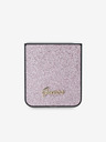 Guess PC/TPU Glitter Flakes Metal Logo Zadní Kryt pro Samsung Galaxy Z Flip 6 Pink Ovitek za telefon