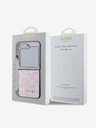 Guess PC/TPU Glitter Flakes Metal Logo Zadní Kryt pro Samsung Galaxy Z Flip 6 Pink Ovitek za telefon