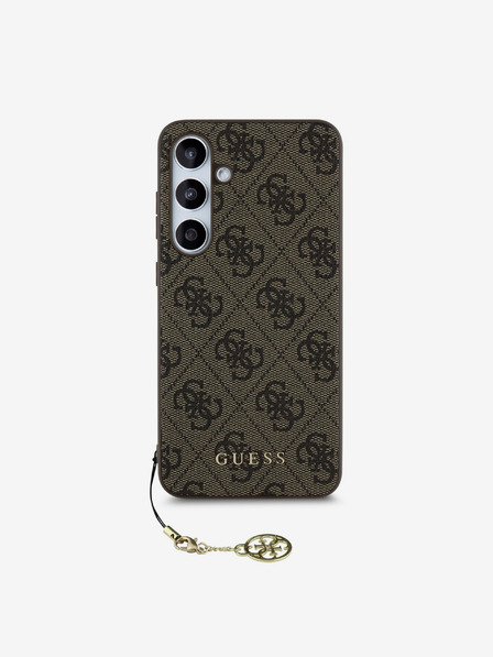 Guess 4G Charm Zadní Kryt pro Samsung Galaxy S24 FE Brown Ovitek za telefon