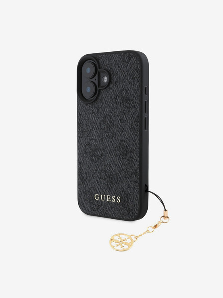 Guess 4G Charm Zadní Kryt pro iPhone 16 Plus Tone on Tone Grey Ovitek za telefon