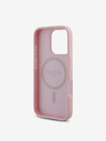 Guess PU Grained 4G Small Metal Logo MagSafe Zadní Kryt pro iPhone 16 Pro Max Pink Ovitek za telefon