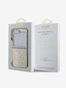 Guess PC/TPU Glitter Flakes Metal Logo Zadní Kryt pro Samsung Galaxy Z Flip 6 Gold Ovitek za telefon