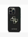 Guess PU Grained 4G Metal Logo Zadní Kryt pro iPhone 13 Pro Black Ovitek za telefon