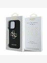 Guess PU Grained 4G Metal Logo Zadní Kryt pro iPhone 13 Pro Black Ovitek za telefon