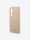 Guess PC/TPU Glitter Flakes Metal Logo Zadní Kryt pro Samsung Galaxy S24+ Gold Ovitek za telefon