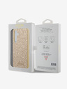 Guess PC/TPU Glitter Flakes Metal Logo Zadní Kryt pro Samsung Galaxy S24+ Gold Ovitek za telefon