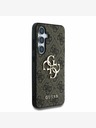 Guess PU 4G Metal Logo Zadní Kryt pro Samsung Galaxy S25+ Brown Ovitek za telefon