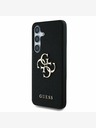 Guess PU Grained 4G Metal Logo Zadní Kryt pro Samsung Galaxy S25+ Black Ovitek za telefon