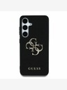 Guess PU Grained 4G Metal Logo Zadní Kryt pro Samsung Galaxy S25+ Black Ovitek za telefon