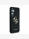 Guess PU Grained 4G Metal Logo Zadní Kryt pro Samsung Galaxy S25+ Black Ovitek za telefon