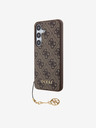 Guess 4G Charm Zadní Kryt pro Samsung Galaxy S24 Brown Ovitek za telefon