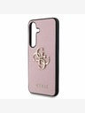 Guess PU Grained 4G Metal Logo Zadní Kryt pro Samsung Galaxy S25 Pink Ovitek za telefon