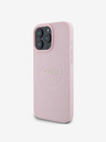 Guess PU Grained Classic Logo MagSafe Zadní Kryt pro iPhone 16 Pro Max Pink Ovitek za telefon