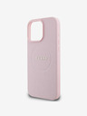 Guess PU Grained Classic Logo MagSafe Zadní Kryt pro iPhone 16 Pro Max Pink Ovitek za telefon