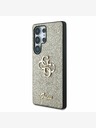 Guess PU Fixed Glitter 4G Metal Logo Zadní Kryt pro Samsung Galaxy S25 Ultra Gold Ovitek za telefon