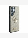 Guess PU Fixed Glitter 4G Metal Logo Zadní Kryt pro Samsung Galaxy S25 Ultra Gold Ovitek za telefon