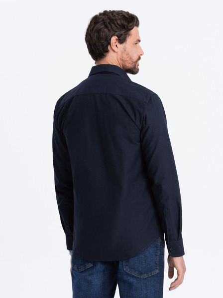 Ombre Clothing Temno modra moška srajca Ombre oblačila