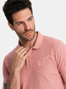 Ombre Clothing Roza moška osnovna polo majica Ombre Clothing