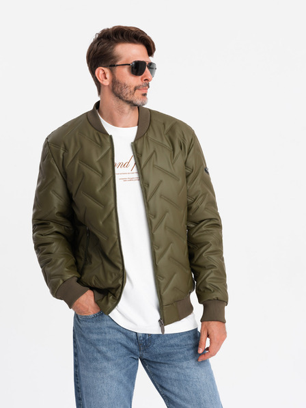 Ombre Clothing Moška bomber jakna z reliefom Ombre Clothing