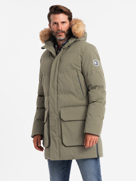 Ombre Clothing Moška dolga jakna parka Ombre Clothing