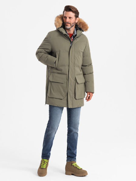 Ombre Clothing Moška dolga jakna parka Ombre Clothing