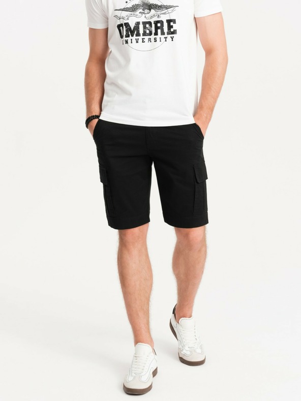 Ombre Clothing Črne moške kratke hlače Ombre Clothing
