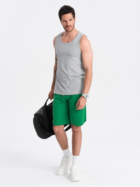 Ombre Clothing Siva moška bombažna osnovna majica Ombre Clothing
