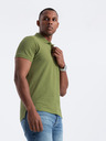 Ombre Clothing Zelena moška pletena polo majica Ombre Clothing