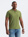 Ombre Clothing Zelena moška pletena polo majica Ombre Clothing