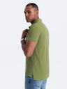 Ombre Clothing Zelena moška pletena polo majica Ombre Clothing