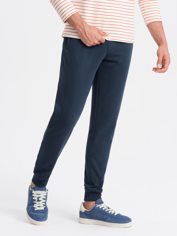 Ombre Clothing Moške bombažne trenirke BASIC Ombre Clothing