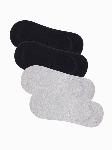 Ombre Clothing Moške nogavice v 4 paketih Black Ombre Clothing
