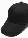 Ombre Clothing Moška enobarvna kapa črna Ombre Clothing