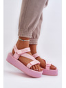 BIG STAR SHOES Ženske sandale s platformo Big Star Pink