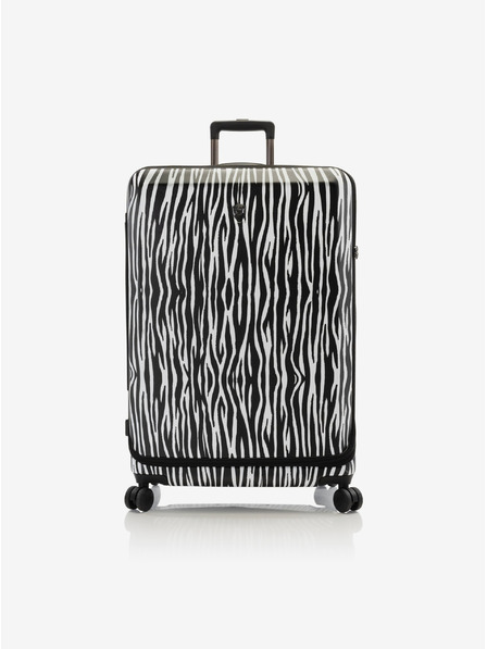 Heys Belo-črn potovalni kovček z živalskim vzorcem Heys EZ Fashion L Zebra