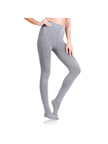 Bellinda FLEECE COTTON 100 DEN - Nepriesvitné pančuchové nohavice - sivá