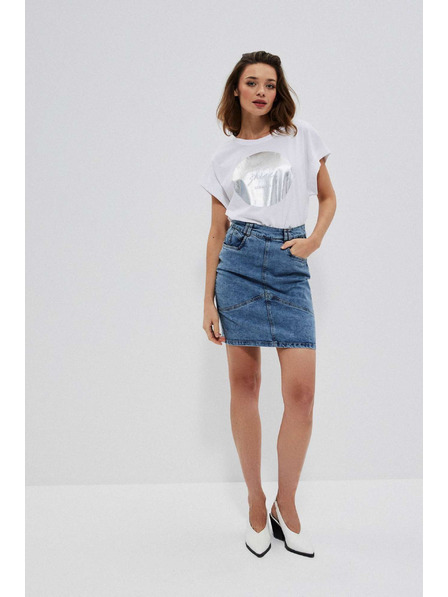 Moodo Modra ženska jeans krilo Moodo