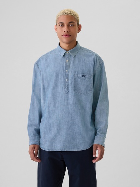GAP Srajca v barvi chambray z logotipom GAP