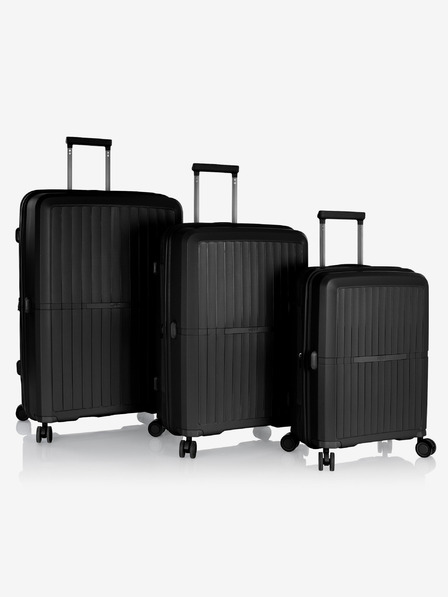 Heys Komplet treh potovalnih kovčkov v črni barvi Heys Airlite S,M,L Black