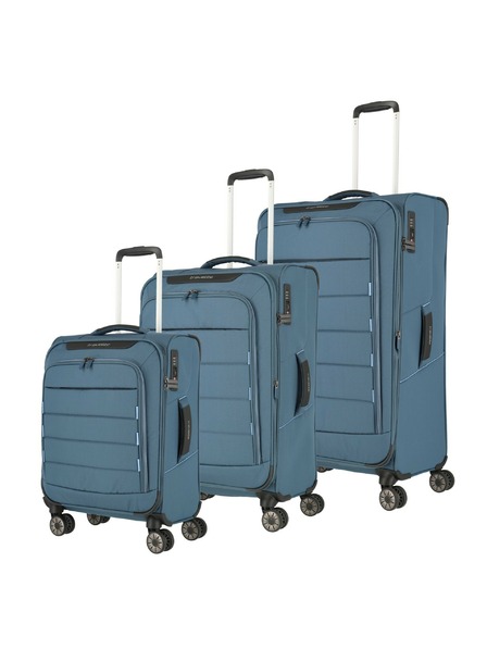 Travelite Komplet potovalnih kovčkov Travelite Skaii 4w S,M,L - modra